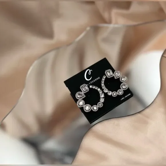 Cezanne Crystal Hoop Earrings – Stunning & Unique - Picture 6 of 9